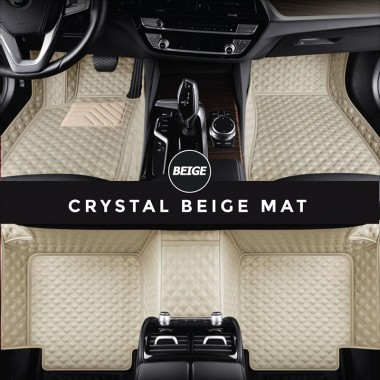 Low Cost Beige Crystal Elite Luxury Hybrid Car Floor Mats