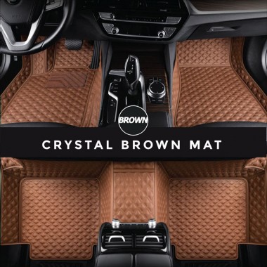 Low Cost Brown Crystal Elite Luxury Hybrid Car Floor Mats