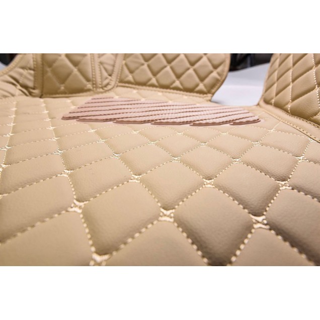 Low Cost Beige Luxury Leather Diamond Car Floor Mats Low Cost Beige Luxury Leather Diamond Car Floor Mats