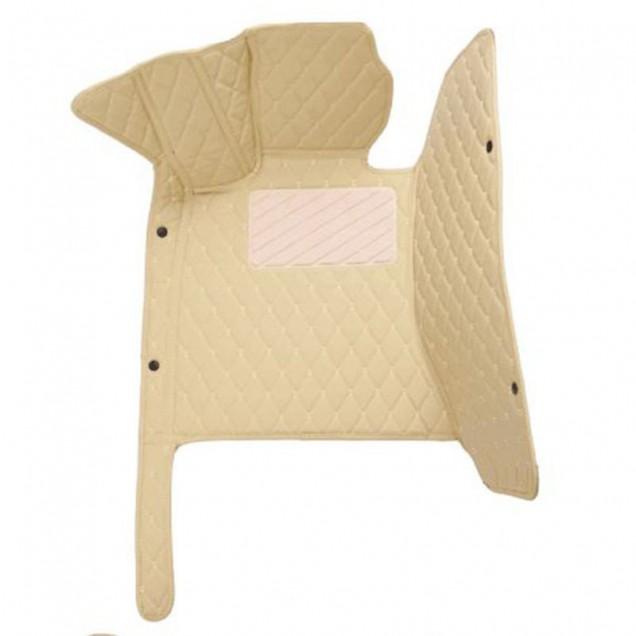 Low Cost Beige Luxury Leather Diamond Car Floor Mats Low Cost Beige Luxury Leather Diamond Car Floor Mats