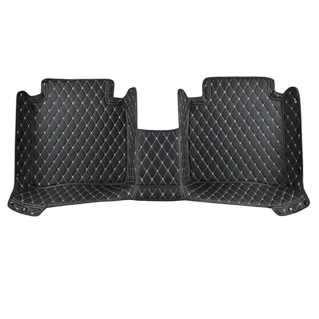 Low Cost Black and Beige Stitching Luxury Leather Diamond Car Floor Mats Low Cost Black and Beige Stitching Luxury Leather Diamond Car Floor Mats
