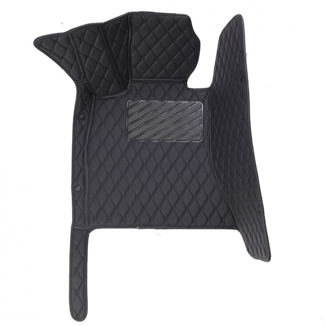 Low Cost Black and Black Stitching Luxury Leather Diamond Car Mats Low Cost Black and Black Stitching Luxury Leather Diamond Car Mats