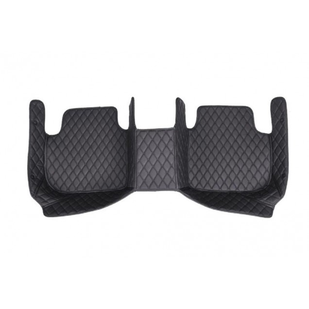 Low Cost Black and Black Stitching Luxury Leather Diamond Car Floor Mats Low Cost Black and Black Stitching Luxury Leather Diamond Car Floor Mats
