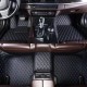 Low Cost Black and Blue Stitching Luxury Leather Diamond Car Floor Mats Low Cost Black and Blue Stitching Luxury Leather Diamond Car Floor Mats