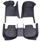 Low Cost Black and Blue Stitching Luxury Leather Diamond Car Floor Mats Low Cost Black and Blue Stitching Luxury Leather Diamond Car Floor Mats