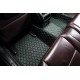 Low Cost Black and Green Stitching Luxury Leather Diamond Car Mats Low Cost Black and Green Stitching Luxury Leather Diamond Car Mats