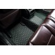 Low Cost Black and Green Stitching Luxury Leather Diamond Car Floor Mats Low Cost Black and Green Stitching Luxury Leather Diamond Car Floor Mats