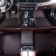 Low Cost Black and Red Stitching Luxury Leather Diamond Car Floor Mats Low Cost Black and Red Stitching Luxury Leather Diamond Car Floor Mats