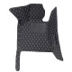 Low Cost Black and White Stitching Luxury Leather Diamond Car Floor Mats Low Cost Black and White Stitching Luxury Leather Diamond Car Floor Mats