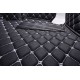 Low Cost Black and White Stitching Luxury Leather Diamond Car Mats Low Cost Black and White Stitching Luxury Leather Diamond Car Mats