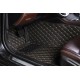 Low Cost Black and Yellow Stitching Luxury Leather Diamond Car Mats Low Cost Black and Yellow Stitching Luxury Leather Diamond Car Mats