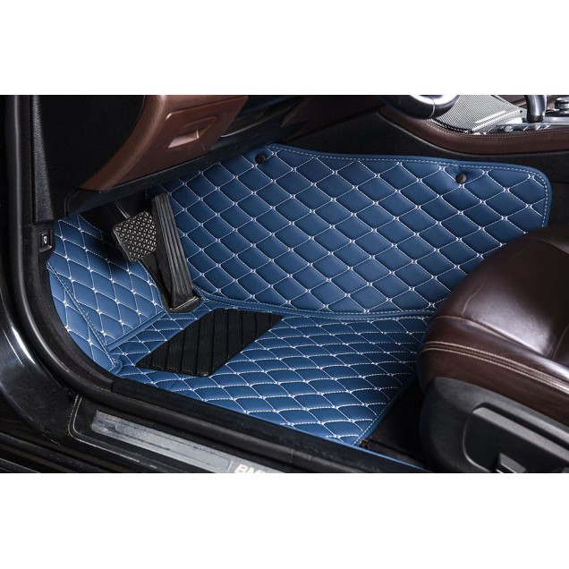 Low Cost Blue Luxury Leather Diamond Car Floor Mats Low Cost Blue Luxury Leather Diamond Car Floor Mats