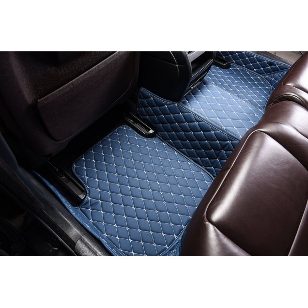 Low Cost Blue Luxury Leather Diamond Car Floor Mats Low Cost Blue Luxury Leather Diamond Car Floor Mats