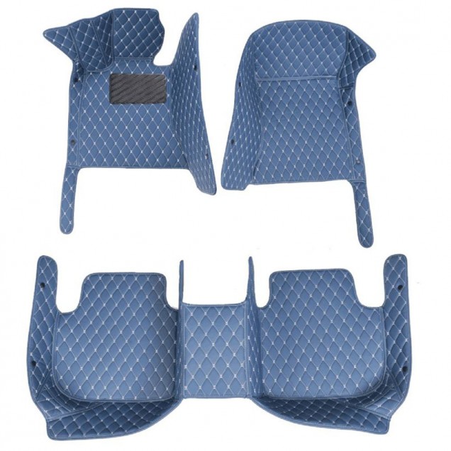 Low Cost Blue Luxury Leather Diamond Car Floor Mats Low Cost Blue Luxury Leather Diamond Car Floor Mats