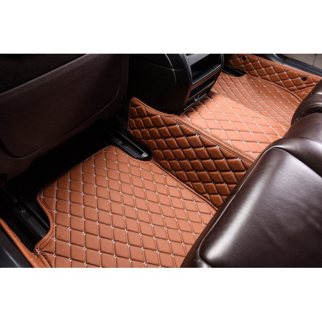 Low Cost Brown Luxury Leather Diamond Car Floor Mats Low Cost Brown Luxury Leather Diamond Car Floor Mats
