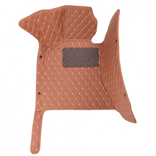 Low Cost Brown Luxury Leather Diamond Car Floor Mats Low Cost Brown Luxury Leather Diamond Car Floor Mats