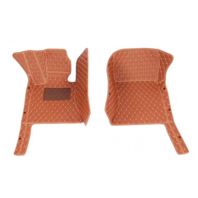 Low Cost Brown Luxury Leather Diamond Car Floor Mats Low Cost Brown Luxury Leather Diamond Car Floor Mats