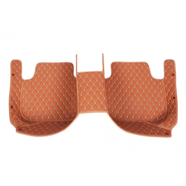 Low Cost Brown Luxury Leather Diamond Car Floor Mats Low Cost Brown Luxury Leather Diamond Car Floor Mats