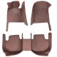 Low Cost Dark Brown Luxury Leather Diamond Car Floor Mats Low Cost Dark Brown Luxury Leather Diamond Car Floor Mats
