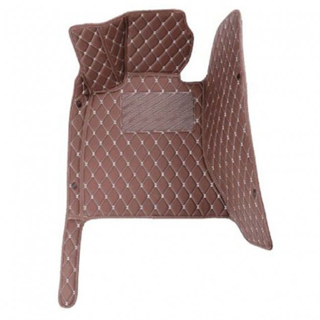 Low Cost Dark Brown Luxury Leather Diamond Car Floor Mats Low Cost Dark Brown Luxury Leather Diamond Car Floor Mats