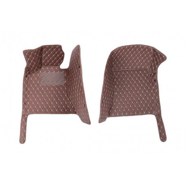 Low Cost Dark Brown Luxury Leather Diamond Car Floor Mats Low Cost Dark Brown Luxury Leather Diamond Car Floor Mats
