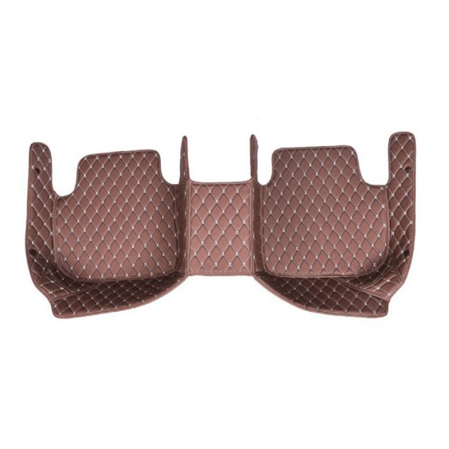 Low Cost Dark Brown Luxury Leather Diamond Car Floor Mats Low Cost Dark Brown Luxury Leather Diamond Car Floor Mats