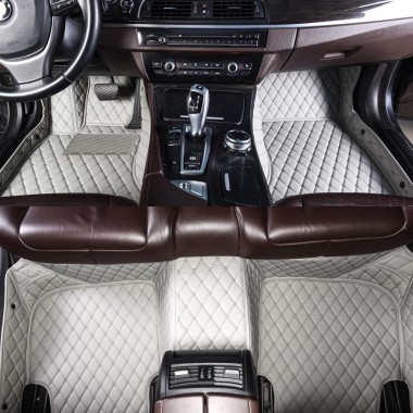 Low Cost Grey Luxury Leather Diamond Car Floor Mats