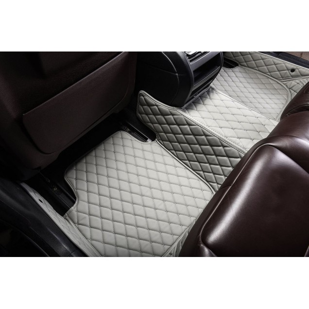 Low Cost Grey Luxury Leather Diamond Car Floor Mats Low Cost Grey Luxury Leather Diamond Car Floor Mats