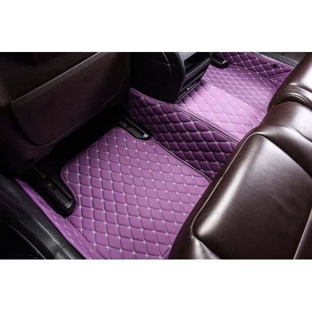 Low Cost Purple Luxury Leather Diamond Car Floor Mats Low Cost Purple Luxury Leather Diamond Car Floor Mats