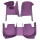 Low Cost Purple Luxury Leather Diamond Car Floor Mats Low Cost Purple Luxury Leather Diamond Car Floor Mats