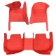 Low Cost Red Luxury Leather Diamond Car Floor Mats Low Cost Red Luxury Leather Diamond Car Floor Mats