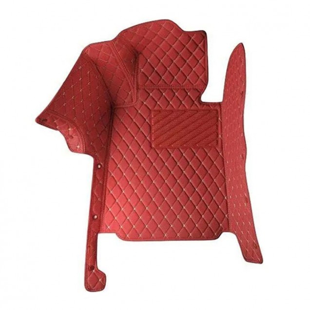 Low Cost Wine Red Luxury Leather Diamond Car Floor Mats Low Cost Wine Red Luxury Leather Diamond Car Floor Mats