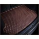 Low Cost Dark Brown Luxury Leather Diamond Trunk Base Mats Low Cost Dark Brown Luxury Leather Diamond Trunk Base Mats