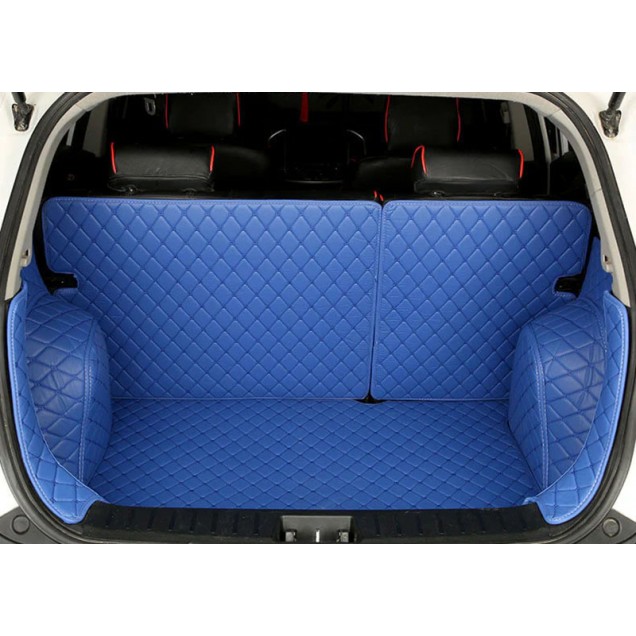 Low Cost Blue Full Cover Luxury Leather Diamond Trunk Car Floor Mats Low Cost Blue Full Cover Luxury Leather Diamond Trunk Car Floor Mats