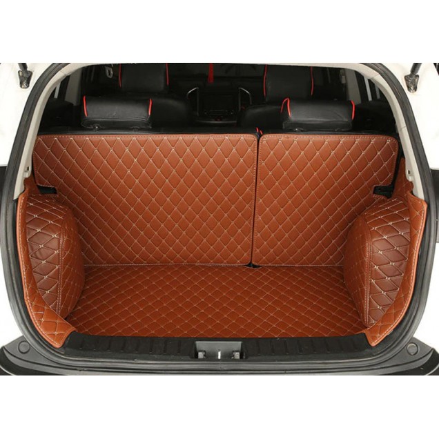 Low Cost Brown Full Cover Luxury Leather Diamond Trunk Car Floor Mats Low Cost Brown Full Cover Luxury Leather Diamond Trunk Car Floor Mats