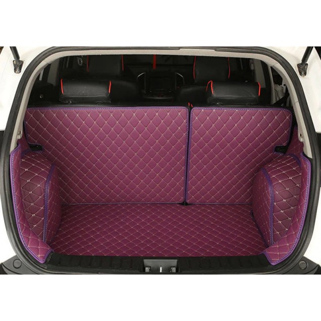 Low Cost Purple Full Cover Luxury Leather Diamond Trunk Car Floor Mats Low Cost Purple Full Cover Luxury Leather Diamond Trunk Car Floor Mats