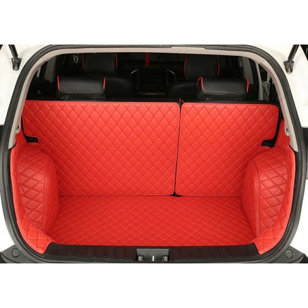Low Cost Red Full Cover Luxury Leather Diamond Trunk Car Floor Mats Low Cost Red Full Cover Luxury Leather Diamond Trunk Car Floor Mats