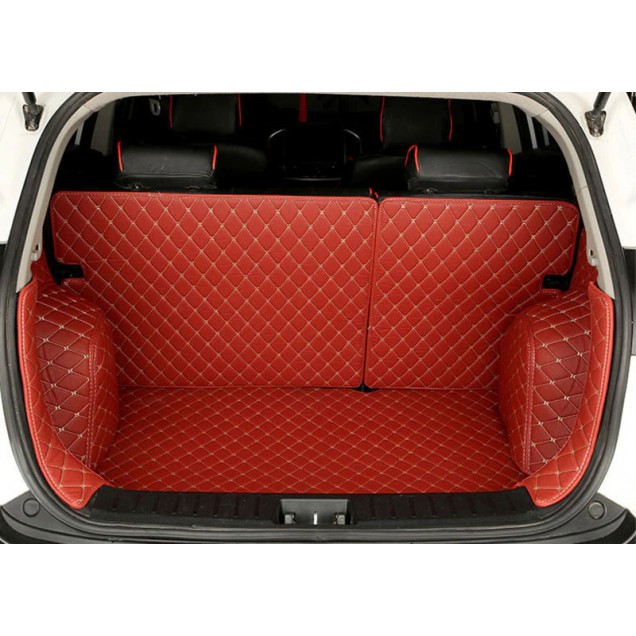 Low Cost Wine Red Full Cover Luxury Leather Diamond Trunk Car Floor Mats Low Cost Wine Red Full Cover Luxury Leather Diamond Trunk Car Floor Mats