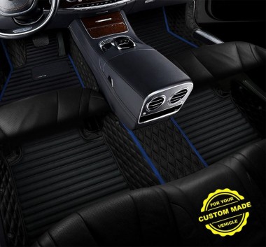 Low Cost Dark Blue Hybrid Line Series Premium Car Floor Mats