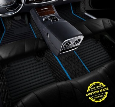 Low Cost Light Blue Hybrid Line Series Premium Car Floor Mats