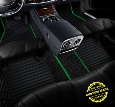 Low Cost Lime Green Hybrid Line Series Premium Car Mats