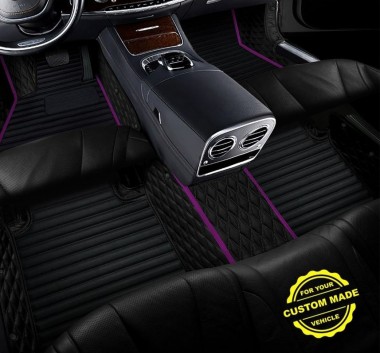 Low Cost Purple Hybrid Line Series Premium Car Floor Mats