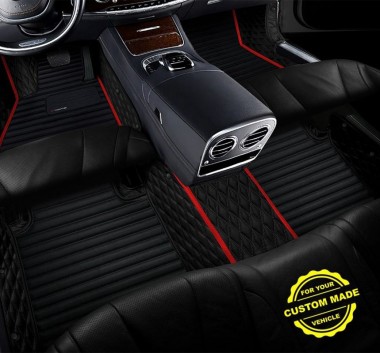 Low Cost Red Hybrid Line Series Premium Car Floor Mats