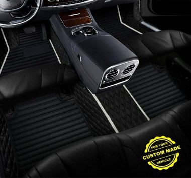 Low Cost White Hybrid Line Series Premium Car Floor Mats
