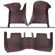 Low Cost Dark Brown Luxury Leather Stripe Car Floor Mats Low Cost Dark Brown Luxury Leather Stripe Car Floor Mats