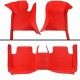 Low Cost Red Luxury Leather Stripe Car Floor Mats Low Cost Red Luxury Leather Stripe Car Floor Mats