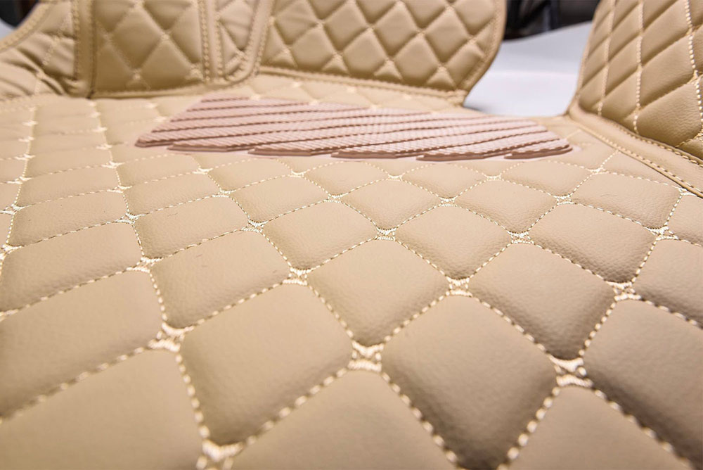 Low Cost Beige Luxury Leather Diamonds Car Floor Mats