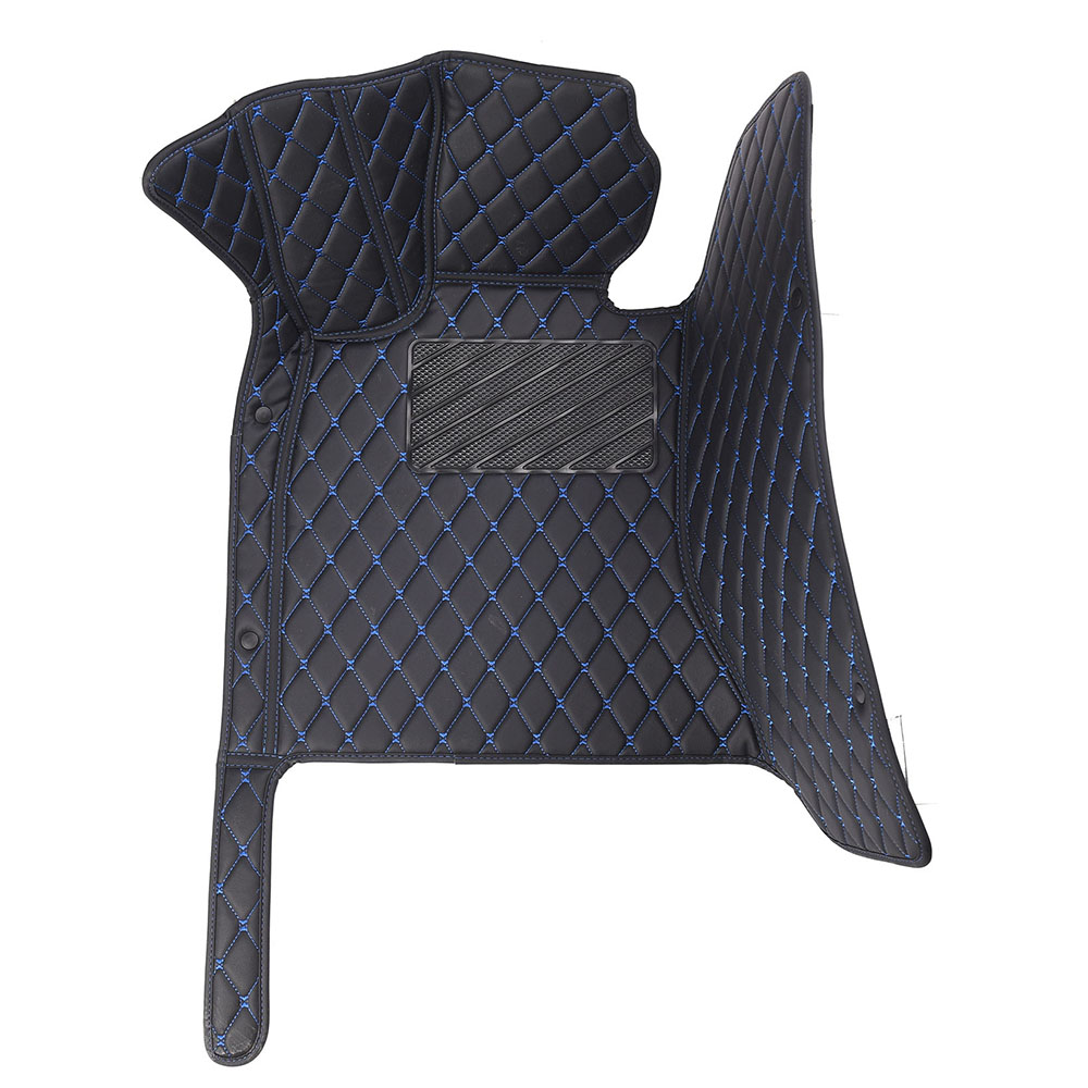 Low Cost Black and Blue Stitching Diamond Car Mats Set