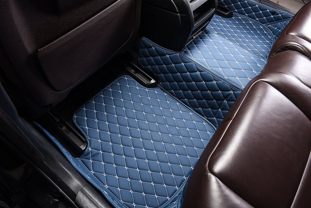 Low Cost Blue Custom Diamond Car Mats