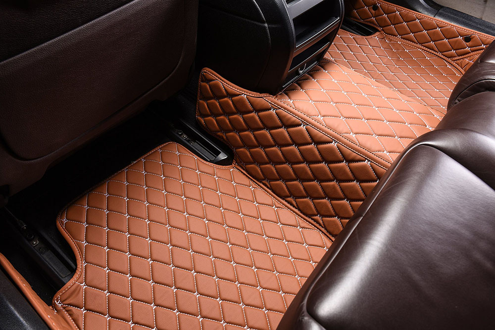 Low Cost Brown Custom Diamond Car Mats